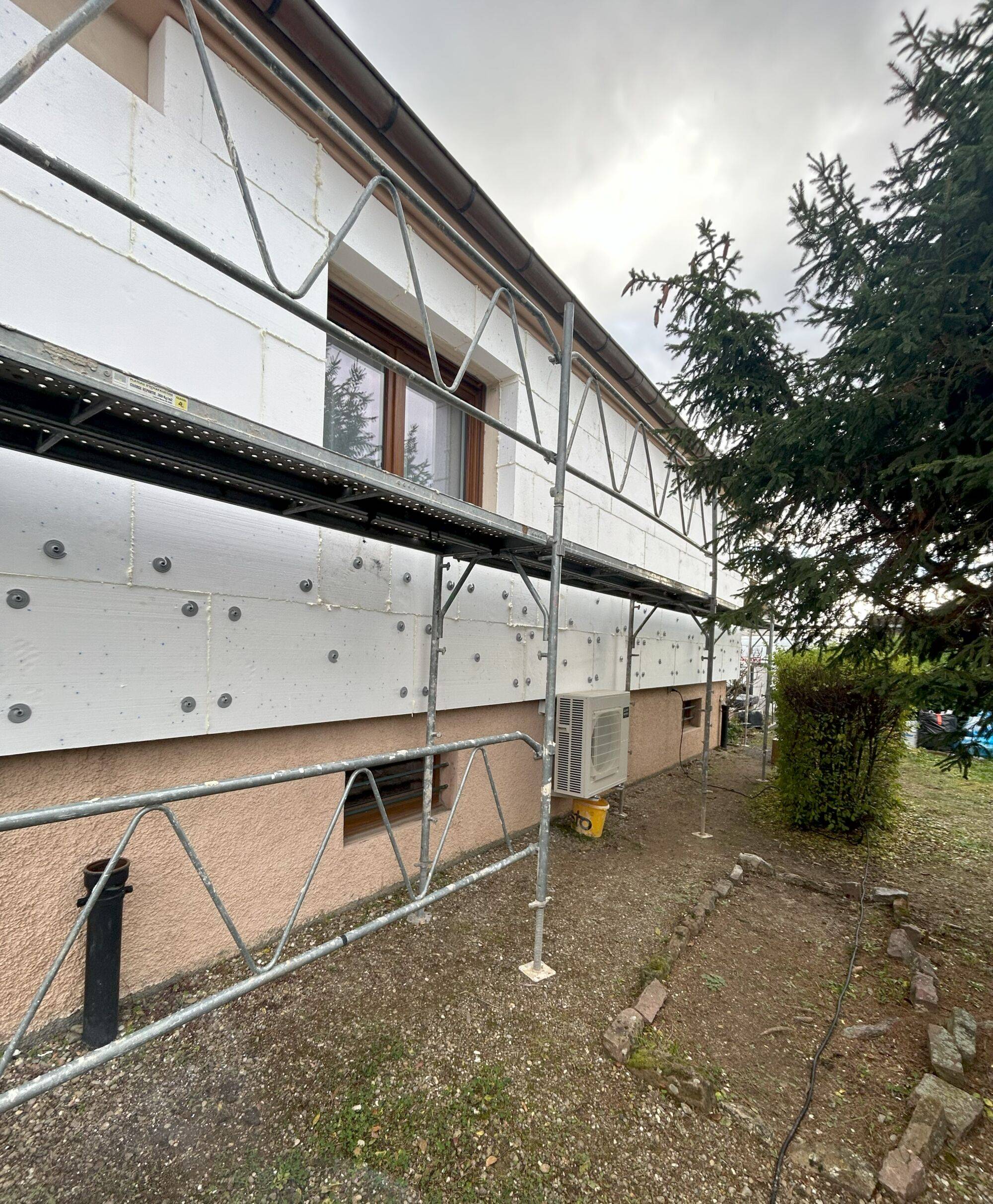 isolation extérieure d&#8217;un chantier à Sundhoffen Colmar 1